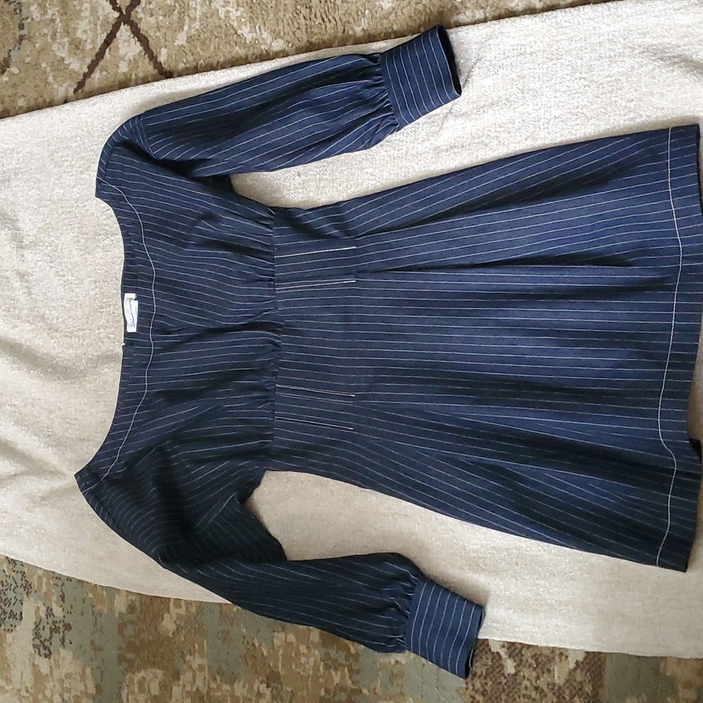 Lovers + Friends mini pinstripe denim dress size xs - Picture 12 of 17